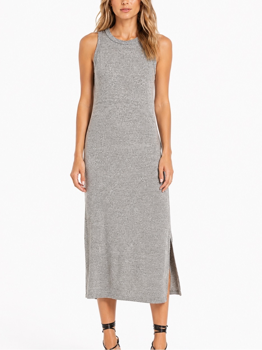 Current/Elliott Heather Gray Muscle Tee Midi Dress